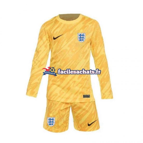 Maillot Angleterre Euro 2024 Gardien Jaune Extérieur Enfant ML