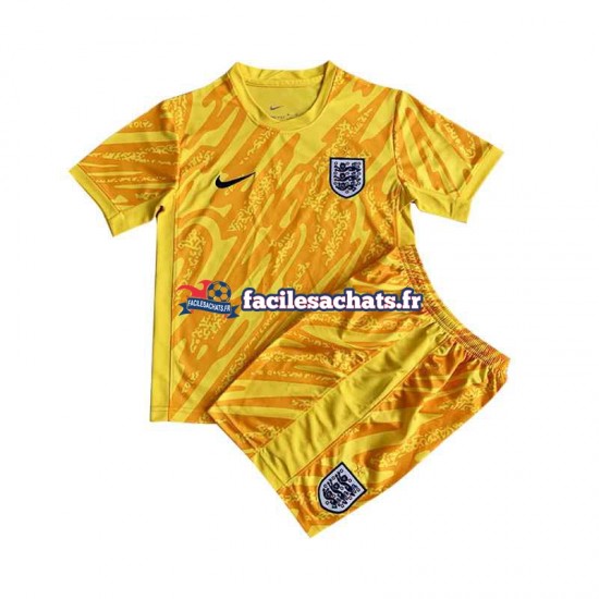 Maillot Angleterre Euro 2024 Gardien Jaune Extérieur Enfant MC