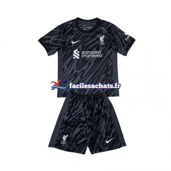 Maillot Liverpool 2024-2025 Gardien Noir Domicile Enfant MC