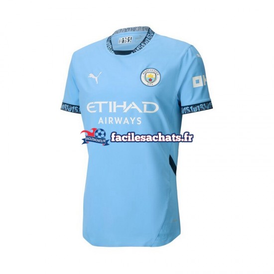 Maillot Manchester City 2024-2025 Bleu Domicile Homme MC