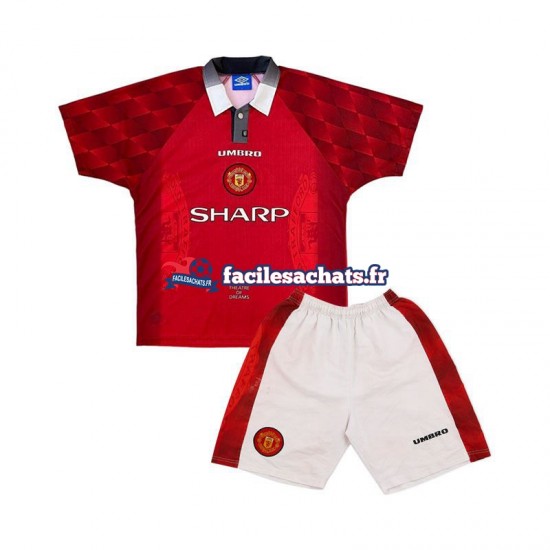 Maillot Manchester United Retro 1996 Domicile Enfant MC