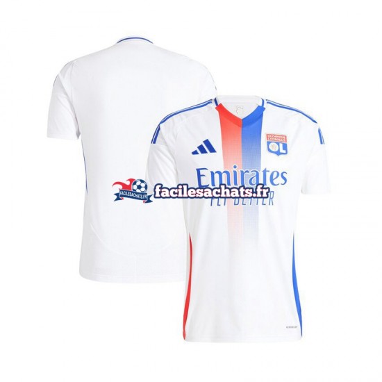 Maillot Olympique Lyonnais 2024-2025 Blanc Domicile Homme MC