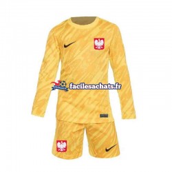 Maillot Pologne Euro 2024 Gardien Jaune Domicile Enfant ML