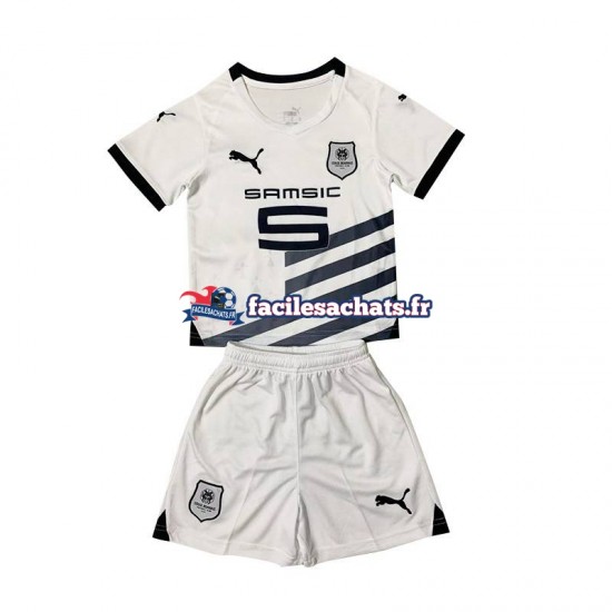 Maillot Stade Rennais 2023-2024 Blanc Extérieur Enfant MC