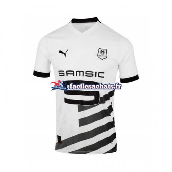 Maillot Stade Rennais 2023-2024 Blanc Extérieur Homme MC