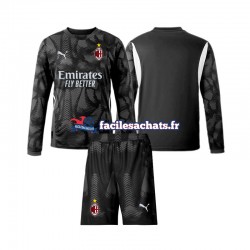 Maillot AC Milan 2024-2025 Gardien Noir Domicile Enfant ML