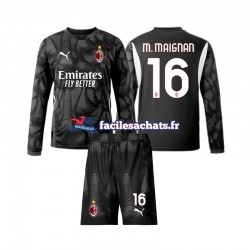 Maillot AC Milan Mike Maignan 16 2024-2025 Gardien Noir Domicile Enfant ML