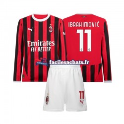 Maillot AC Milan Ibrahimovic 11 2024-2025 Domicile Enfant ML Maillot AC Milan Ibrahimovic 11 2024-2025 Domicile Enfant ML