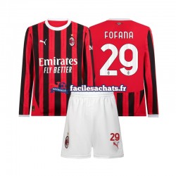 Maillot AC Milan Youssouf Fofana 29 2024-2025 Domicile Enfant ML Maillot AC Milan Youssouf Fofana 29 2024-2025 Domicile Enfant ML