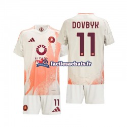Maillot AS Rome Artem Dovbyk 11 2024-2025 Extérieur Enfant MC