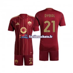 Maillot AS Rome Paulo Dybala 21 2024-2025 Domicile Enfant MC Maillot AS Rome Paulo Dybala 21 2024-2025 Domicile Enfant MC