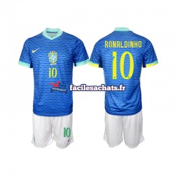 Maillot Brésil Ronaldinho 10 2024 Extérieur Enfant MC Maillot Brésil Ronaldinho 10 2024 Extérieur Enfant MC