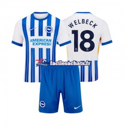 Maillot Brighton Hove Albion WELBECK 18 2024-2025 Domicile Enfant MC