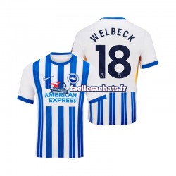 Maillot Brighton Hove Albion WELBECK 18 2024-2025 Domicile Homme MC