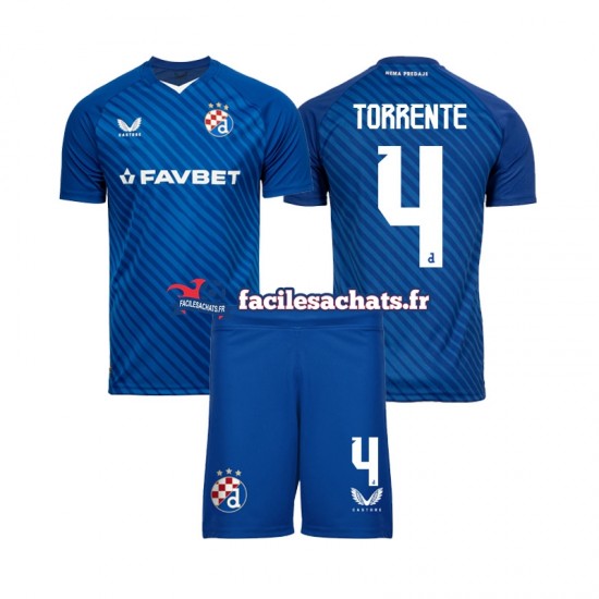 Maillot Dinamo Zagreb Torrente 4 2024-2025 Domicile Enfant MC