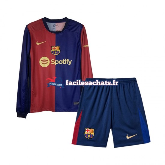 Maillot FC Barcelone 2024-2025 Domicile Enfant ML