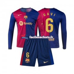 Maillot FC Barcelone Gavi 6 2024-2025 Domicile Enfant ML
