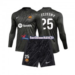 Maillot FC Barcelone Wojciech Szczesny 25 2024-2025 Gardien Extérieur Enfant ML