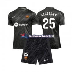 Maillot FC Barcelone Wojciech Szczesny 25 2024-2025 Gardien Extérieur Enfant MC