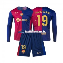 Maillot FC Barcelone Lamine Yamal 19 2024-2025 Domicile Enfant ML