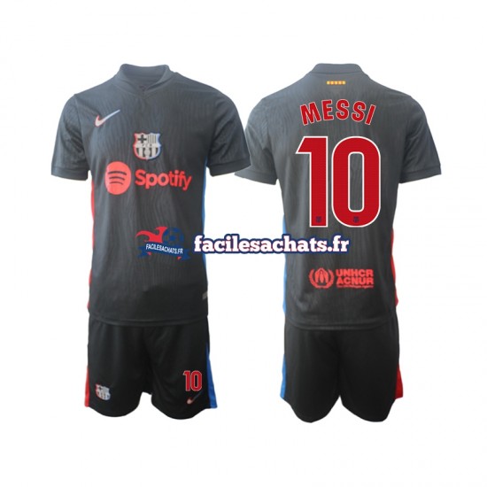 Maillot FC Barcelone Lionel Messi 10 2024-2025 Extérieur Enfant MC