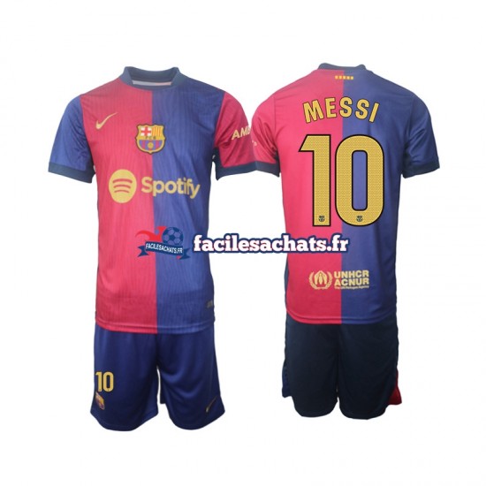 Maillot FC Barcelone Lionel Messi 10 2024-2025 Domicile Enfant MC