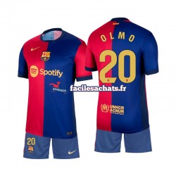 Maillot FC Barcelone Olmo 20 2024-2025 Domicile Enfant MC