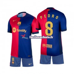 Maillot FC Barcelone Pedro 8 2024-2025 Domicile Enfant MC