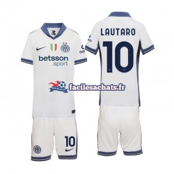 Maillot Inter Milan Lautaro 10 2024-2025 Extérieur Enfant MC