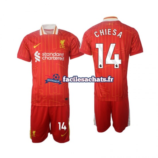 Maillot Liverpool Chiesa 14 2024-2025 Domicile Enfant MC