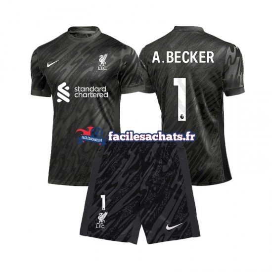 Maillot Liverpool Alisson Becker 1 2024-2025 Gardien Domicile Enfant MC