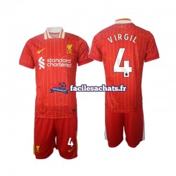 Maillot Liverpool Virgil 4 2024-2025 Domicile Enfant MC