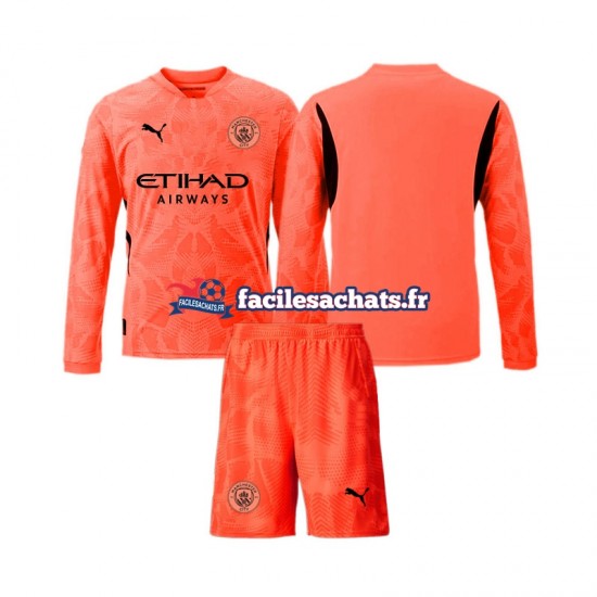 Maillot Manchester City 2024-2025 Gardien Extérieur Enfant ML