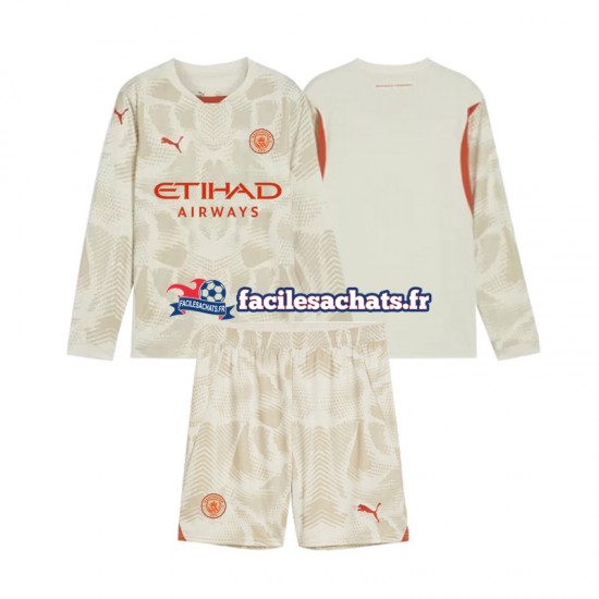 Maillot Manchester City 2024-2025 Gardien 3ème Enfant ML