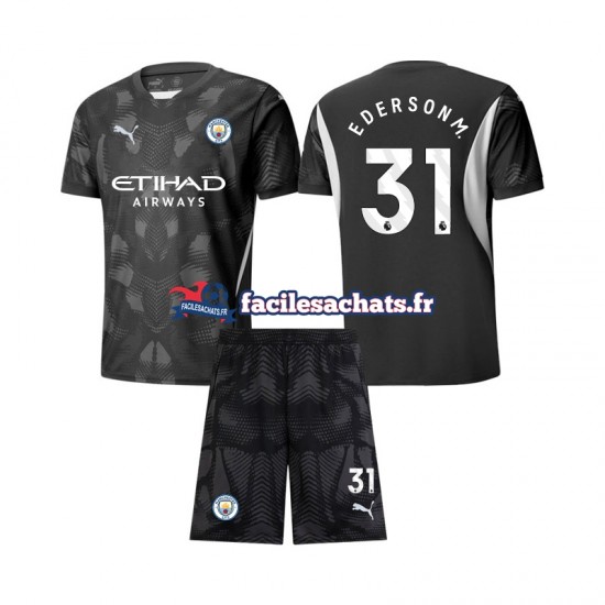 Maillot Manchester City Ederson Moraes 31 2024-2025 Gardien 4ème Enfant MC