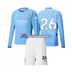 Maillot Manchester City Savinho 26 2024-2025 Domicile Enfant ML