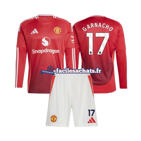 Maillot Manchester United Alejandro Garnacho 17 2024-2025 Domicile Enfant ML