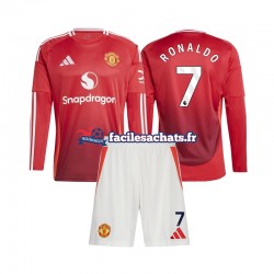 Maillot Manchester United Cristiano Ronaldo 7 2024-2025 Domicile Enfant ML