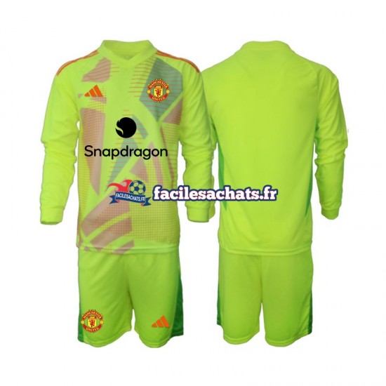 Maillot Manchester United 2024-2025 Gardien Extérieur Enfant ML