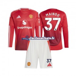 Maillot Manchester United Kobbie Mainoo 37 2024-2025 Domicile Enfant ML
