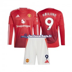 Maillot Manchester United Rasmus Hojlund 9 2024-2025 Domicile Enfant ML