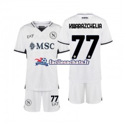 Maillot Naples Khvicha Kvaratskhelia 77 2024-2025 Extérieur Enfant MC
