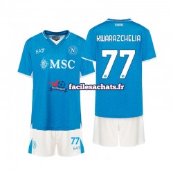 Maillot Naples Khvicha Kvaratskhelia 77 2024-2025 Domicile Enfant MC