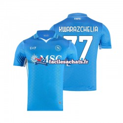 Maillot Naples Khvicha Kvaratskhelia 77 2024-2025 Domicile Homme MC