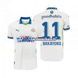 Maillot PSV Eindhoven Johan Bakayoko 11 2024-2025 Extérieur Homme MC