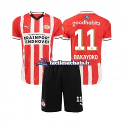 Maillot PSV Eindhoven Johan Bakayoko 11 2024-2025 Domicile Enfant MC