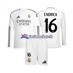 Maillot Real Madrid Endrick 16 2024-2025 Domicile Enfant ML