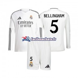 Maillot Real Madrid Jude Bellingham 5 2024-2025 Domicile Enfant ML